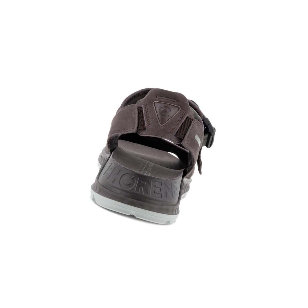 Men's Ecco Exowrap 2 Strap Buckle Sandals Grey | USA 587BEX